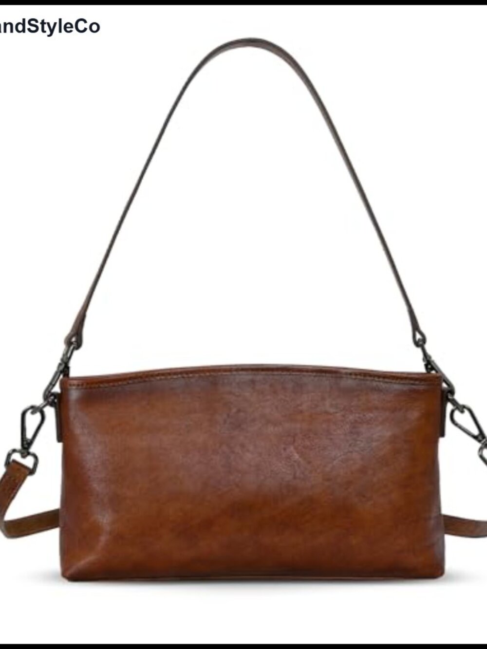 Vegetable-Tanned Leather Crossbody Bag for Women with Adjustable Straps